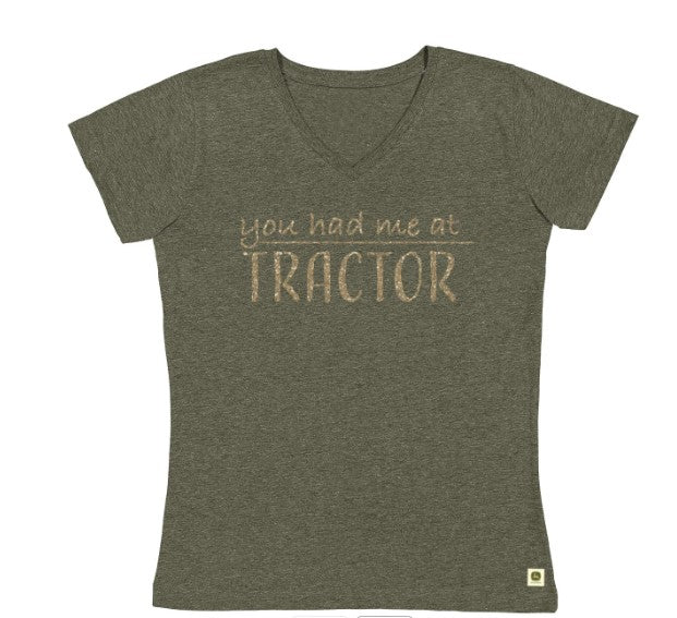 You Had Me at Tractor V-Neck T-Shirt