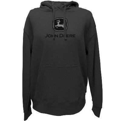 Men's John Deere Charcoal Hoodie w Enns Brothers Logo