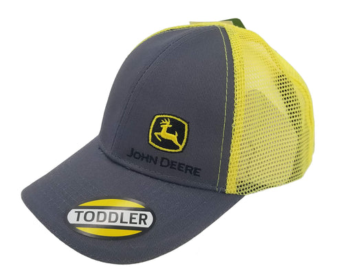 John Deere Youth Charcoal & Yellow Logo Cap