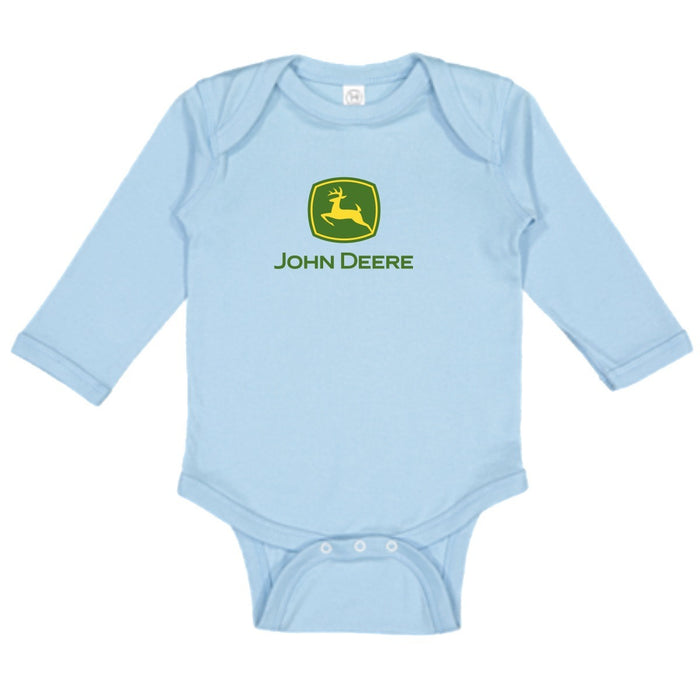 John Deere Infant Boys Longsleeve Blue Bodysuit