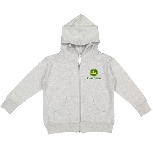 John Deere Youth Grey Zip Hoodie