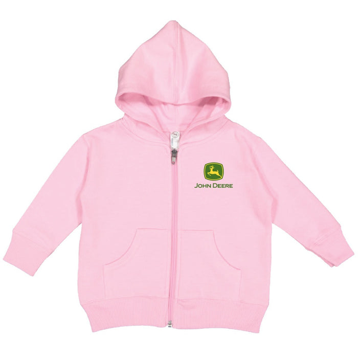 John Deere Youth Pink Zip Hoodie