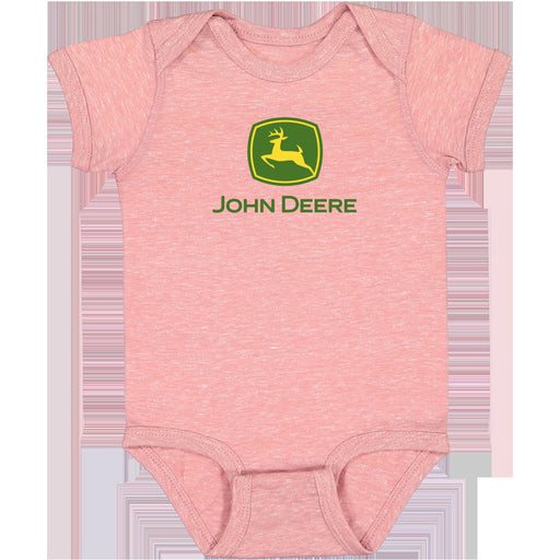 John Deere Infant Pink Shortsleeve Bodysuit