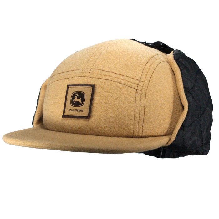 Men's Khaki John Deere Winter Cap