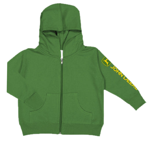 Youth Unisex John Deere Green Zip Sweater