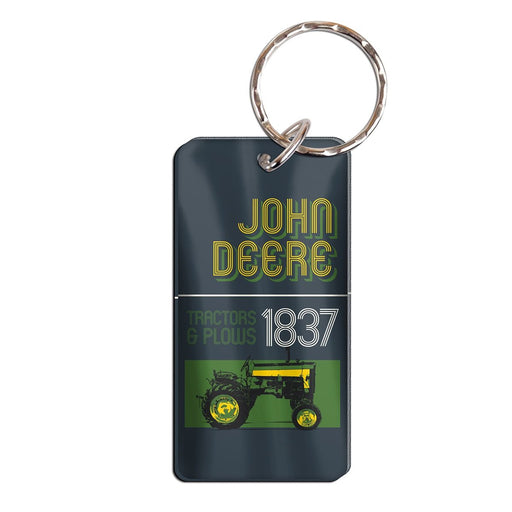 Black John Deere Tractor Key Ring