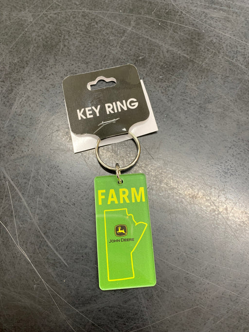 John Deere Farm Manitoba Green Key Chain