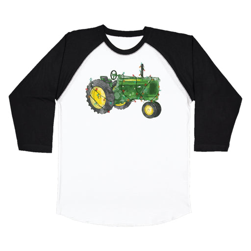 Toddler Unisex John Deere Christmas Tractor PJ Baseball Tee