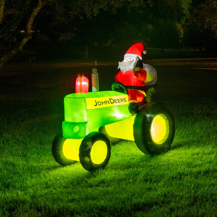 John Deere Inflatable Santa Tractor