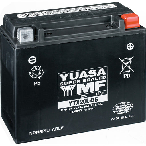 Ski-Doo Yuasa Batteries (18 Amps. Wet (YTX20L-BS))