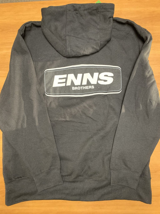 Men's Black John Deere Equipment Hoodie w Enns Brothers Logo