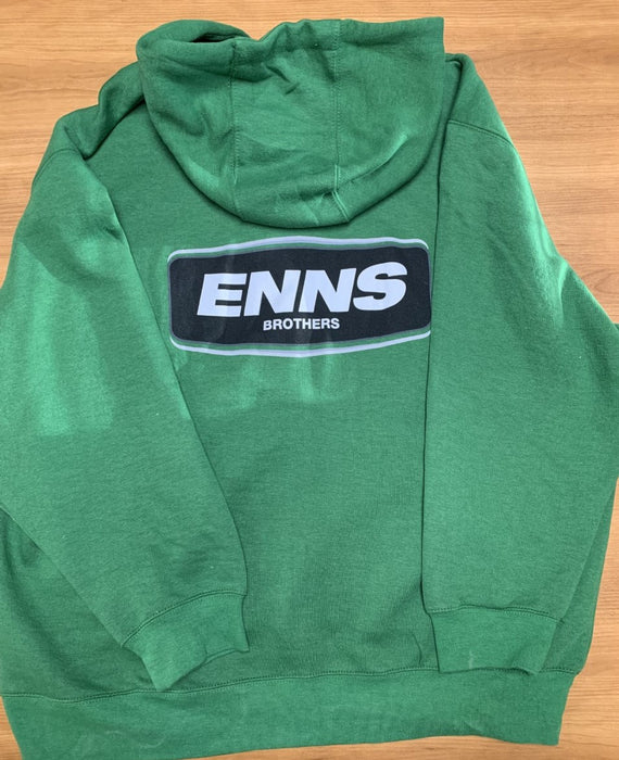 Men's John Deere Green Classic Logo Hoodie w Enns Brothers Logo