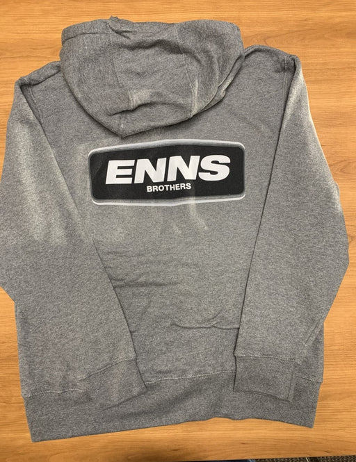 Men's John Deere Charcoal Hoodie w Enns Brothers Logo